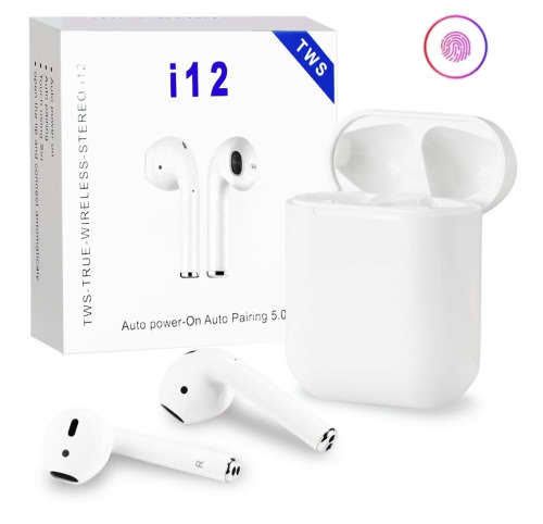 i12 TWS wireless white earbuds